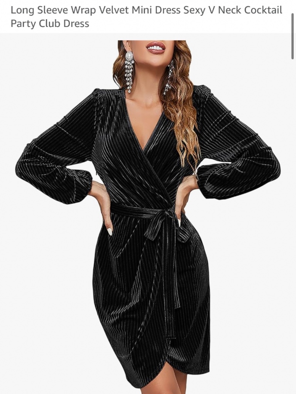 Velvet Wrap Dress